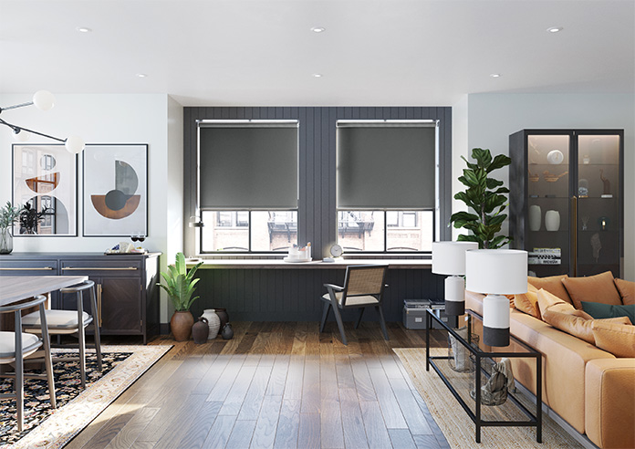 Trinity (Blackout), Fossil Grey - Twist&Fit Roller Blind - Image 8